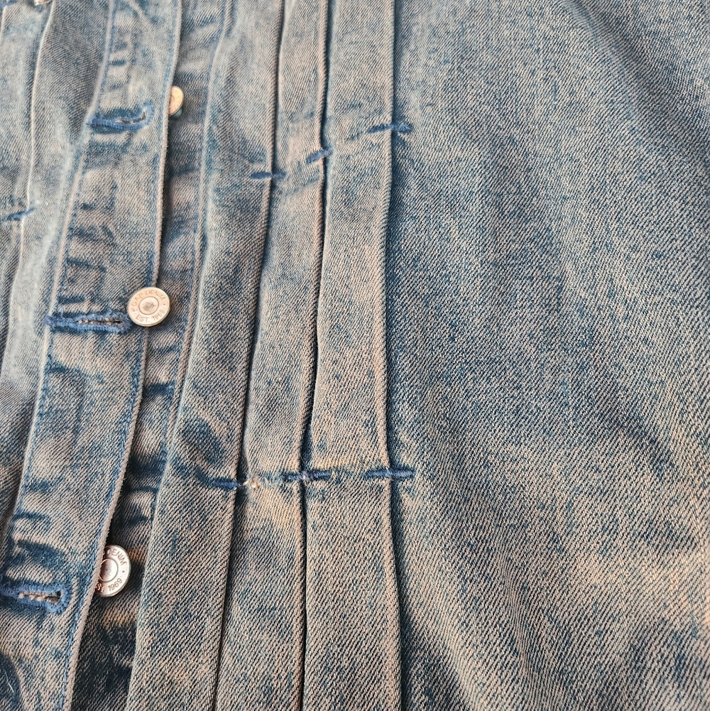 Gap Oversized Tux Icon Denim Jean Jacket Woodsy Brown Wash XL Baddie Black - Picture 4 of 9